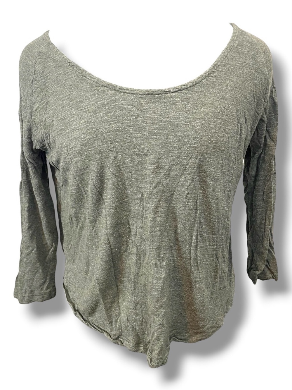 Madewell Olive Green Scoop Neck Long-Sleeve Tee